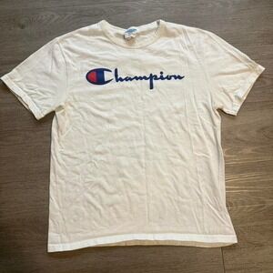 Super Cool Champion Script Logo Tee Size Medium Graphic Sportswear Streetstyle